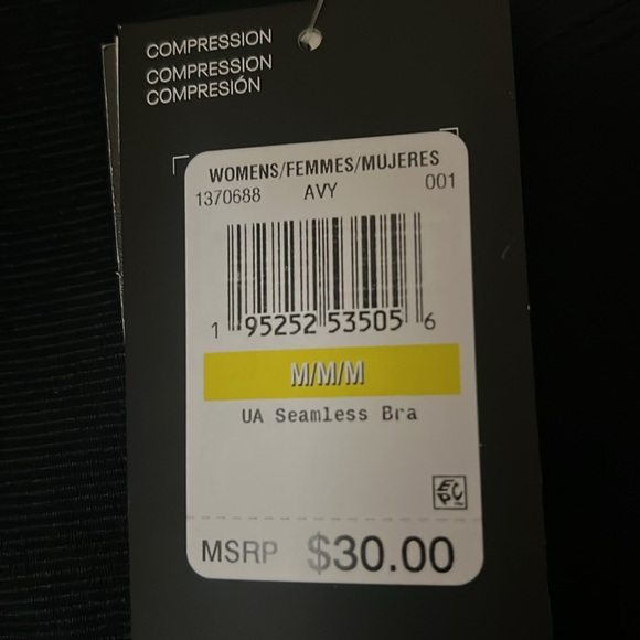 Under Armour Black Sports Bra Medium Support - Picture 4 of 4